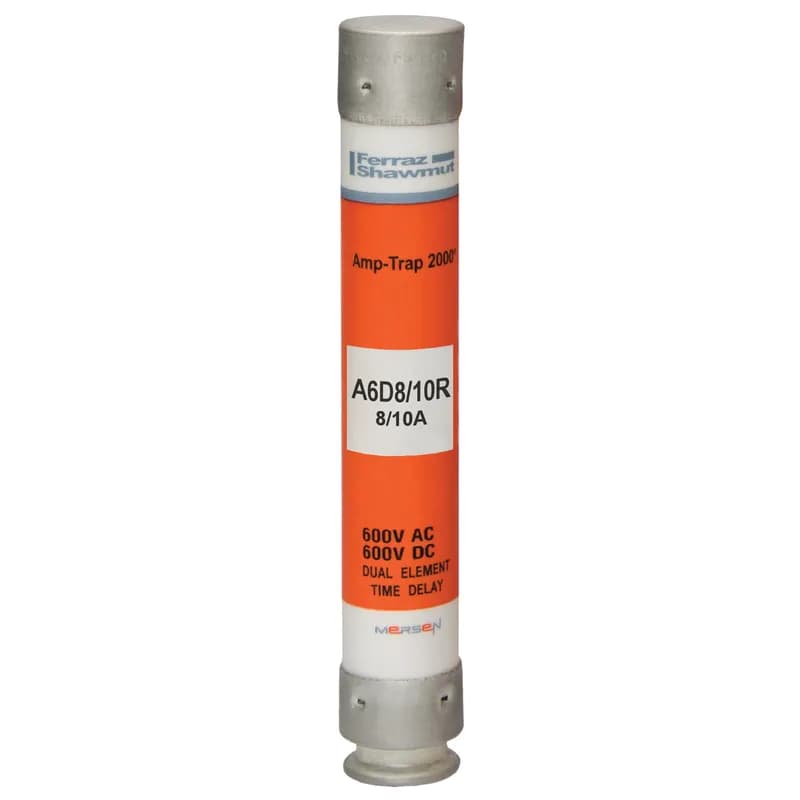 Fuse A6D-R - Class RK1 - Time-Delay 600VAC 600VDC 0.8A Ferrule Amp-Trap 2000®