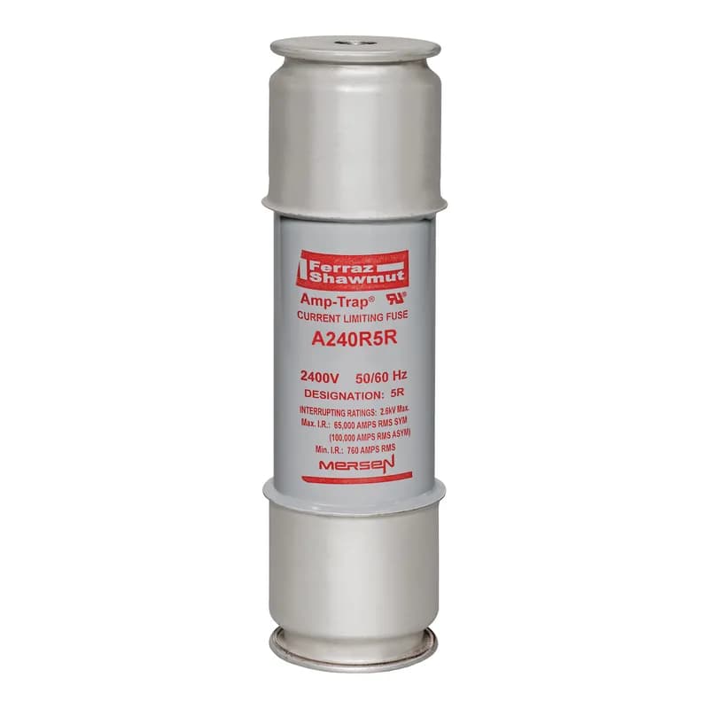 Mersen A240R5R - Back-Up R-Rated Medium Voltage Fuse 2400VAC 5R Mounting: Ferrule Visual Indicator Amp-Trap®
