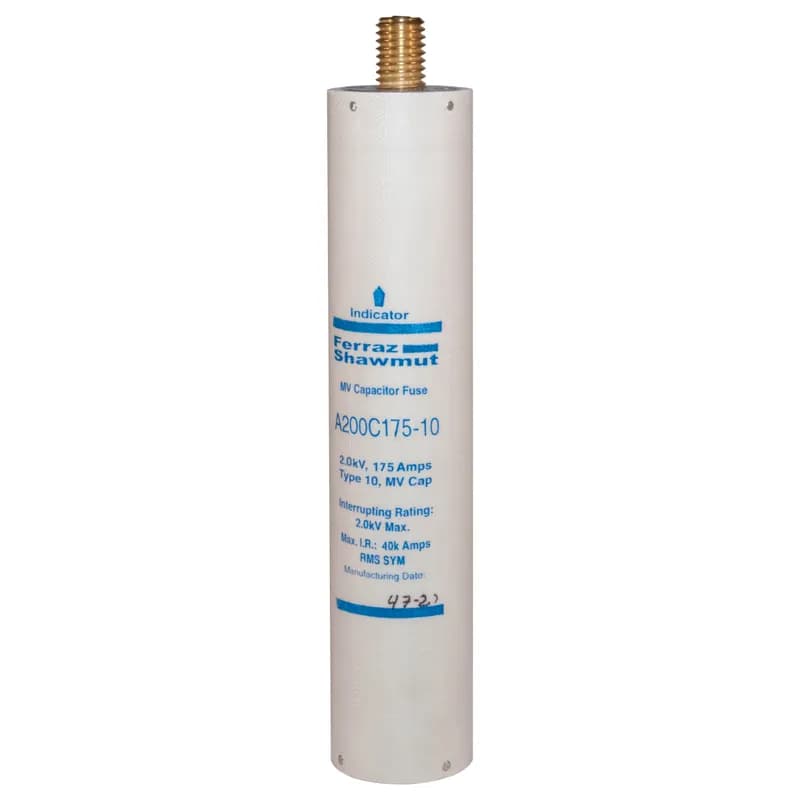 Medium Voltage Capacitor Fuse 2000VAC 175A Male To Female Stud Visual Indicator Amp-Trap®