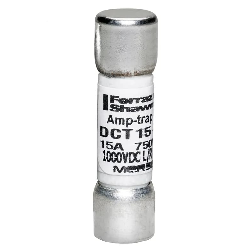 Fuse DCT - Midget - Fast-Acting 750VAC 1000VDC 15A Ferrule Amp-Trap®