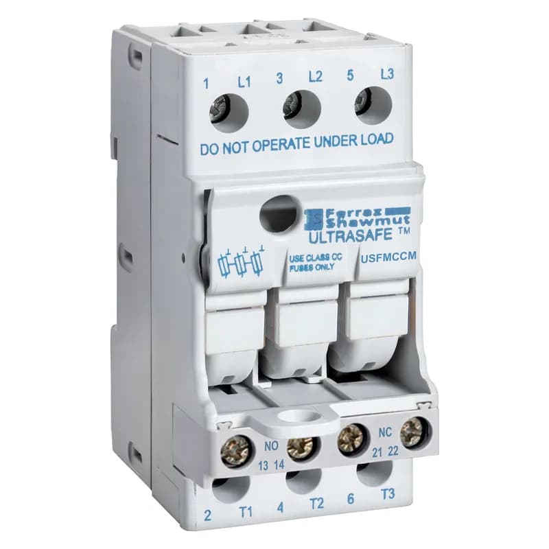 600VAC 600VDC Class CC 30A 3-Pole Microswitch Pressure Plate IP20
