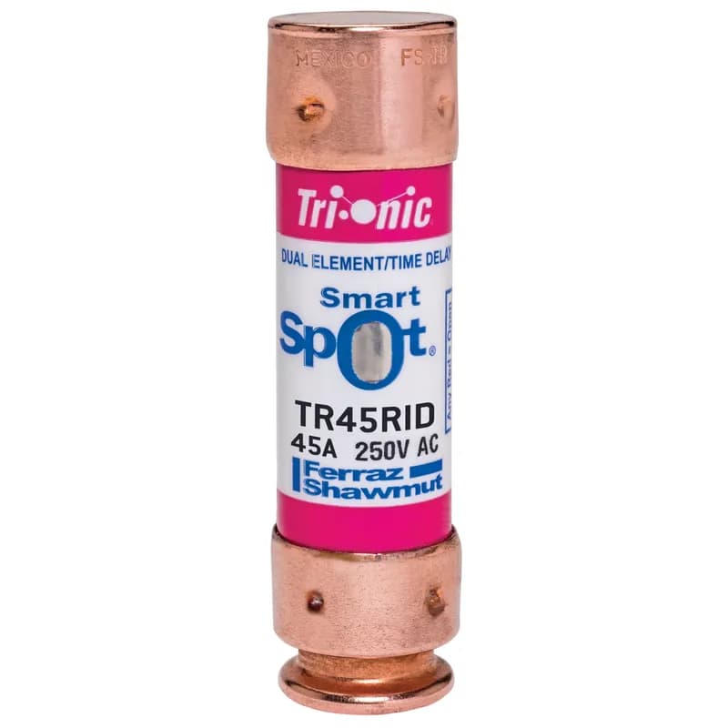 Fuse TR-R - Class RK5 - Time-Delay 250VAC 250VDC 45A Ferrule SmartSpot® Tri-Onic®