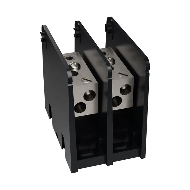Open-Style PDB UL 1953 1000V Tin-plated Copper - 175A 2-Pole 1 - 2 openings; 2/0-#14 --- #2-#14 Box to Box