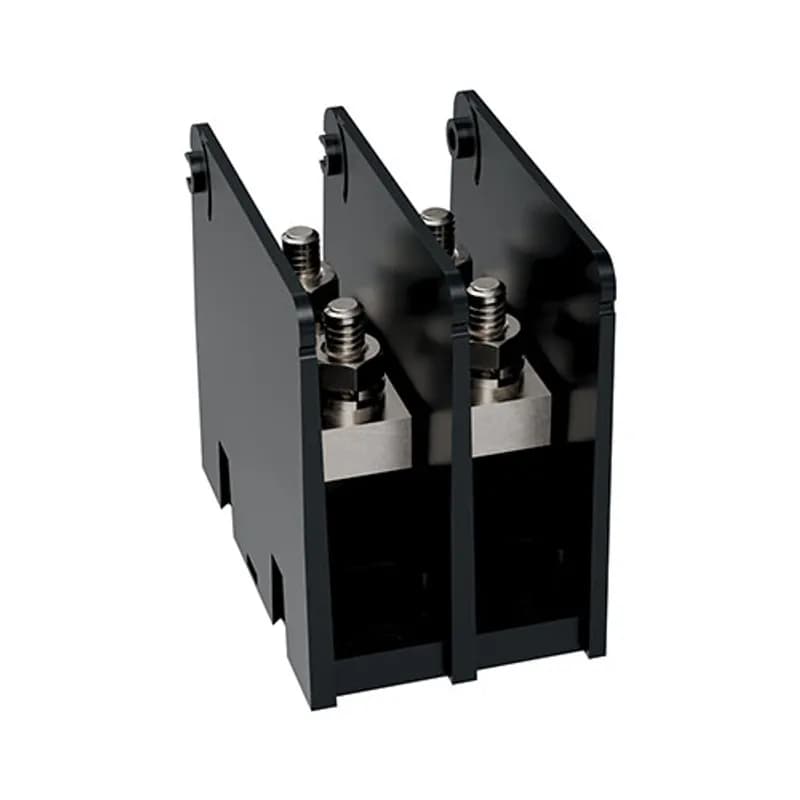 Open-Style PDB UL 1953 1000V Tin-plated Copper - 240A 2-Pole 1 - 1 openings; 1/4-20 x 5/8 --- 1/4-20 x 5/8 Stud to Stud