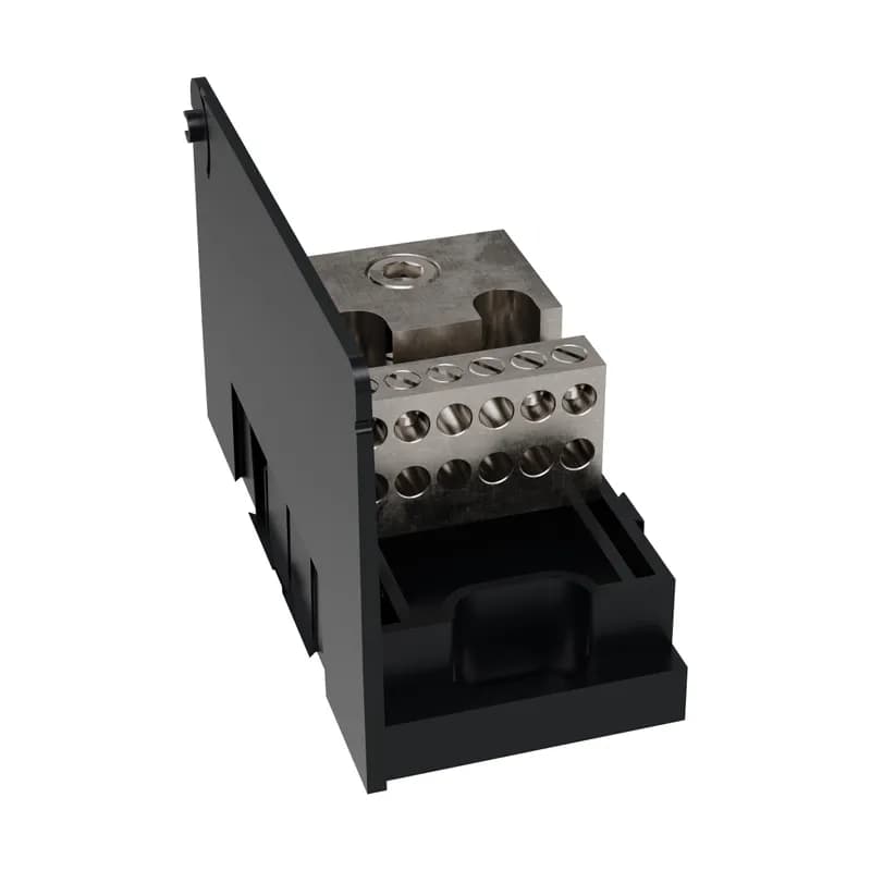 Open-Style PDB UL 1953 1000V 250A Tin-plated Aluminum - 310A Adder 1 - 12 openings; 350-#6 --- #4-#14 Box to Box