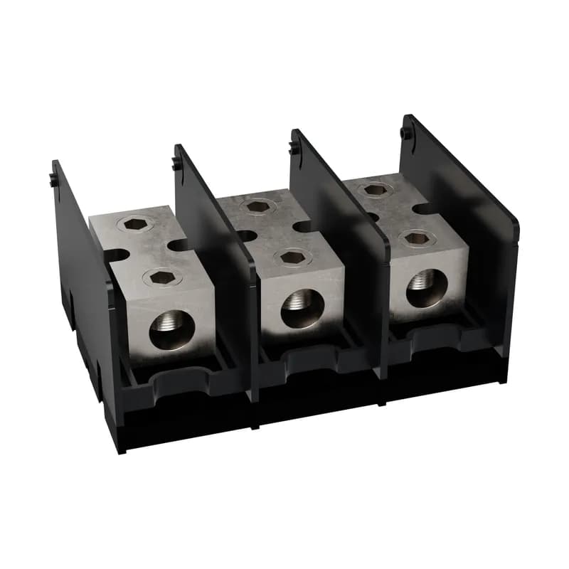 Open-Style PDB UL 1953 1000V 270A Tin-plated Aluminum - 350A 3-Pole 1 - 1 openings; 500-#4 --- 500-#4 Box to Box