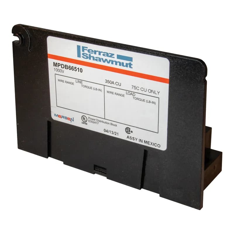 Open-Style PDB UL 1953 1000V Tin-plated Copper - 350A Adder 2 - 6 openings; 2/0-#14 --- #2-#14 Box to Box