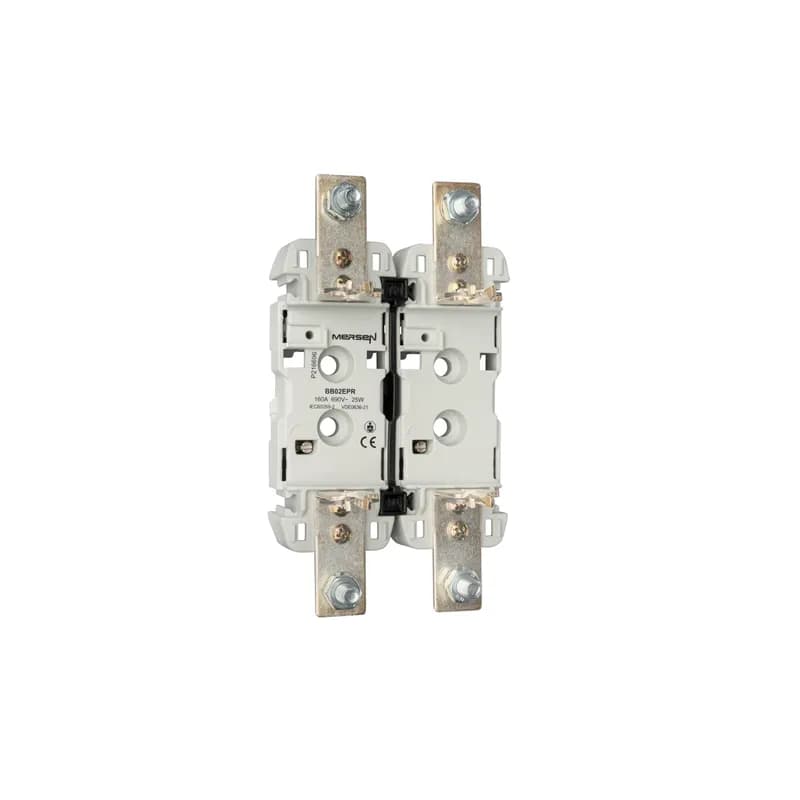 NH plastic base Size NH0 1000VAC 1000VDC 160A 2-Pole DIN Rail Connection Screw EP Type