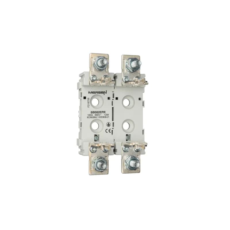 NH plastic base Size NH00 1000VAC 1000VDC 160A 2-Pole DIN Rail Connection Screw EP Type