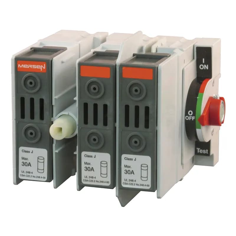 UL 98 Fusible Switch 600VAC Class J 30A 3-Pole Configuration: Side Operated