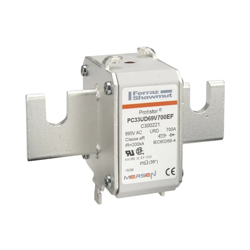 Square Body High-Speed Fuse Protistor® Size 33 aR 690VAC IEC 700VAC UL 700A With Striker Open Slot Blades