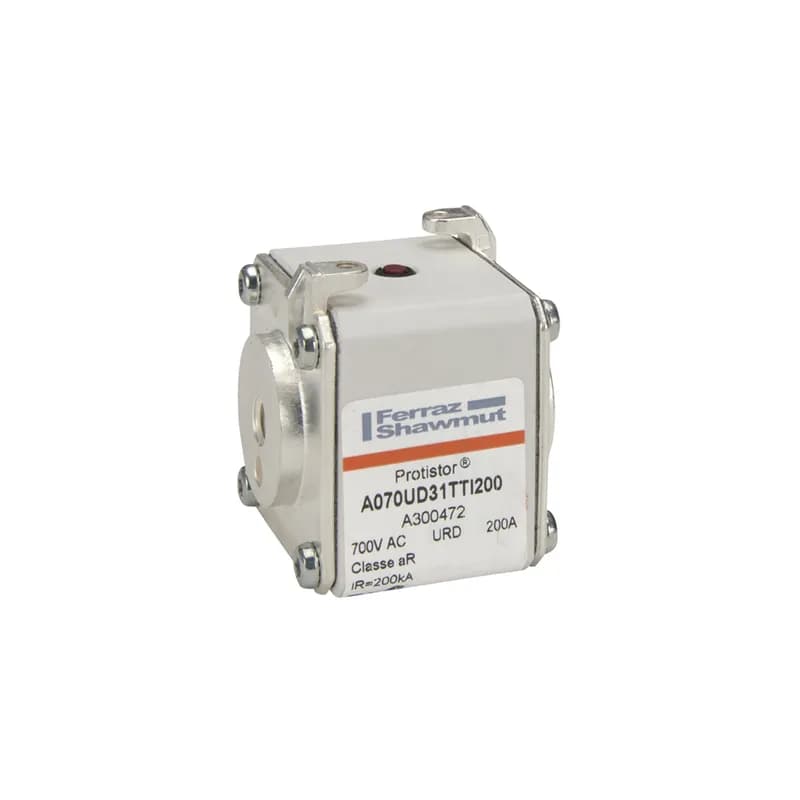 Square Body High-Speed Fuse Protistor® Size 31 aR 690VAC IEC 700VAC UL 200A With Striker Flush ends UNC threads