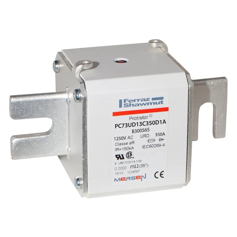 Square Body High-Speed Fuse Protistor® Size 73 aR 1250VAC IEC 1300VAC UL 350A With Striker DIN 110 Blades