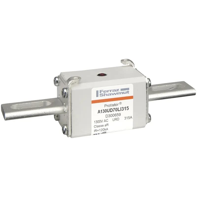 Square Body High-Speed Fuse Protistor® Size 70 aR 1200VAC IEC 1300VAC UL 315A With Striker Slotted Blades long