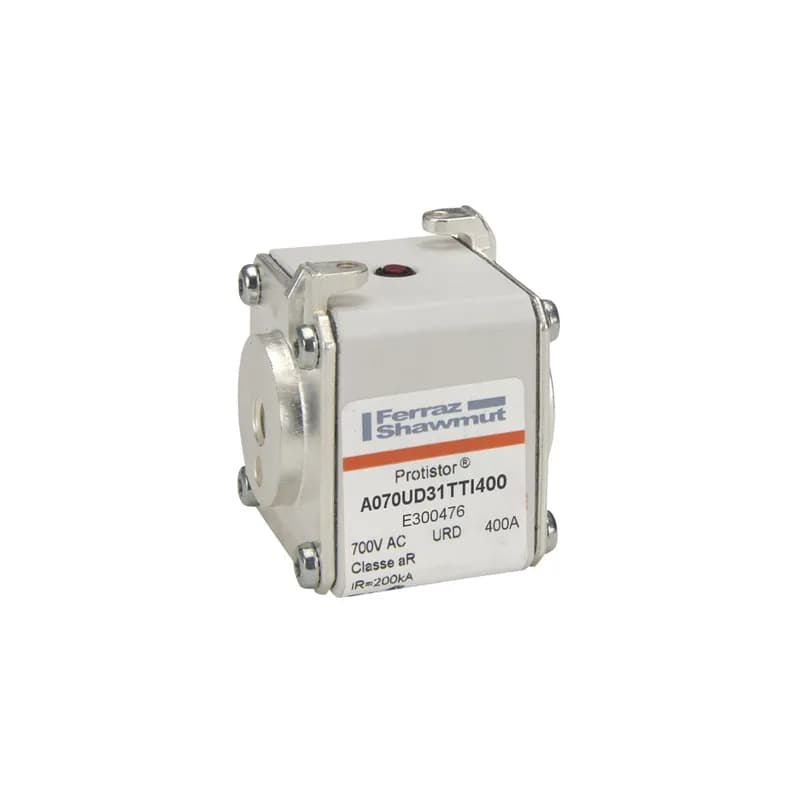 Square Body High-Speed Fuse Protistor® Size 31 aR 690VAC IEC 700VAC UL 400A With Striker Flush ends UNC threads