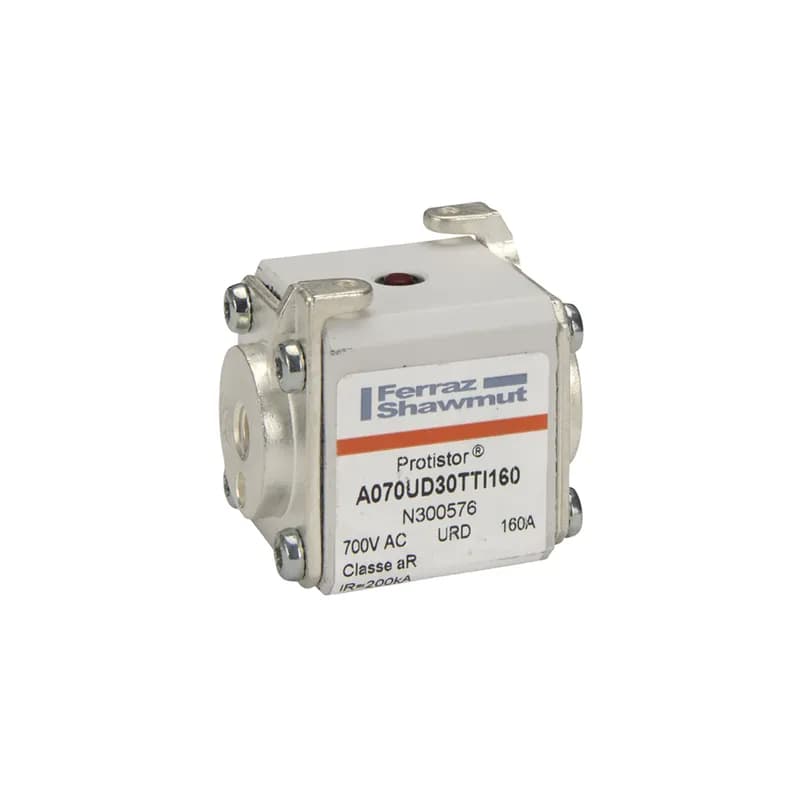Square Body High-Speed Fuse Protistor® Size 30 aR 690VAC IEC 700VAC UL 160A With Striker Flush ends UNC threads