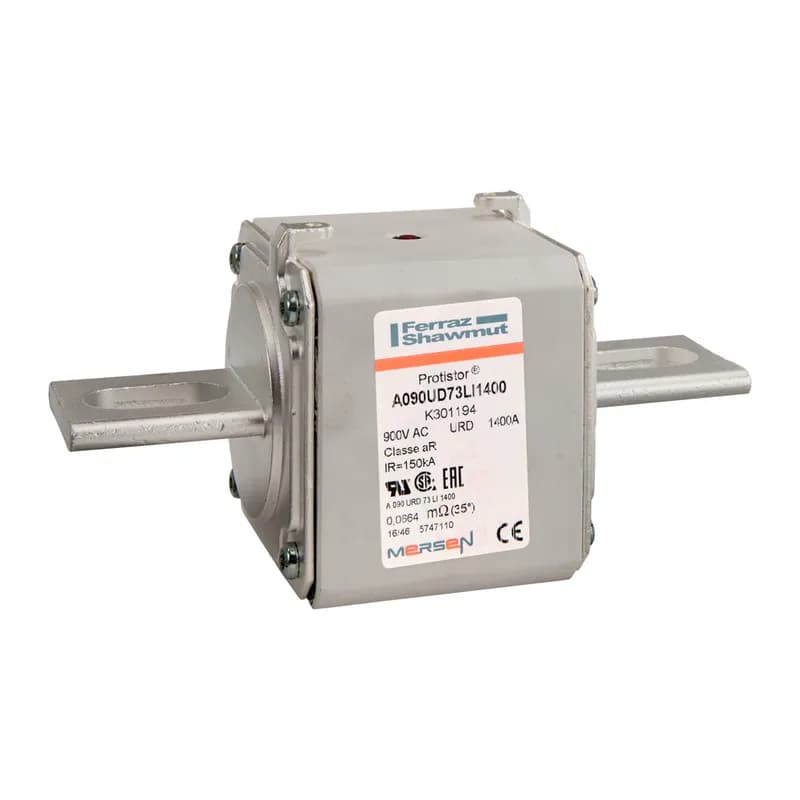 Mersen K301194 - Square Body High-Speed Fuse Protistor® Size 73 aR 850VAC IEC 900VAC UL 1400A With Striker Slotted Blades long
