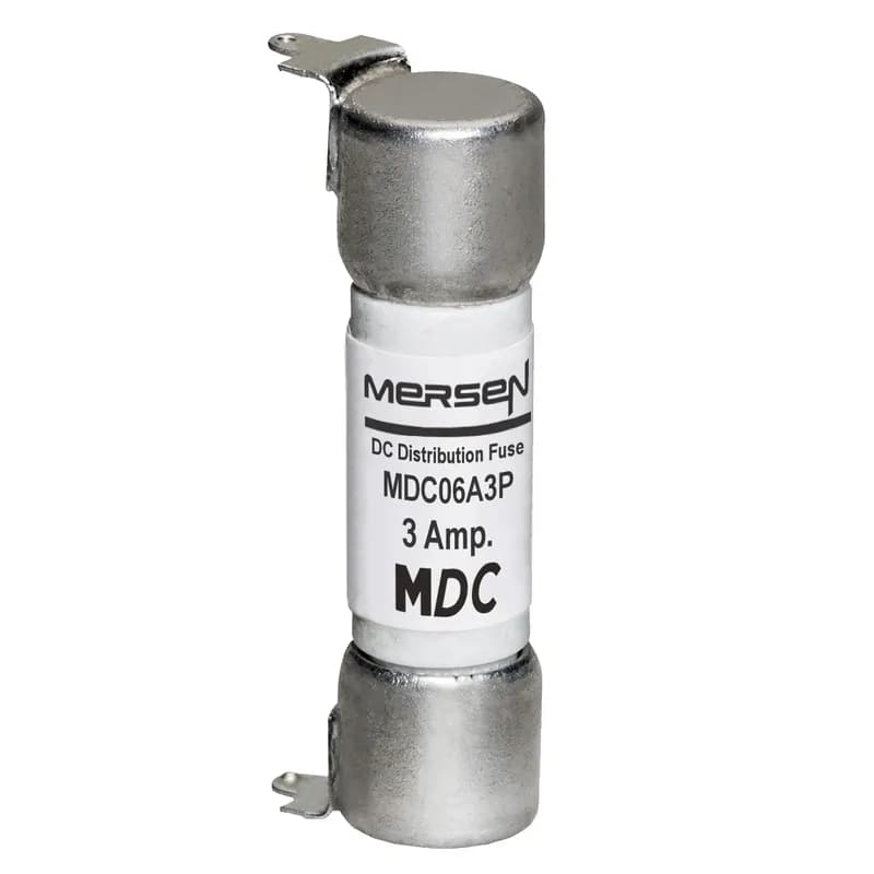 Mersen MDC06A3P - Fuse MDC06A - DC Distribution 600VAC 600VDC 3A Type Auxiliary Slot Mount