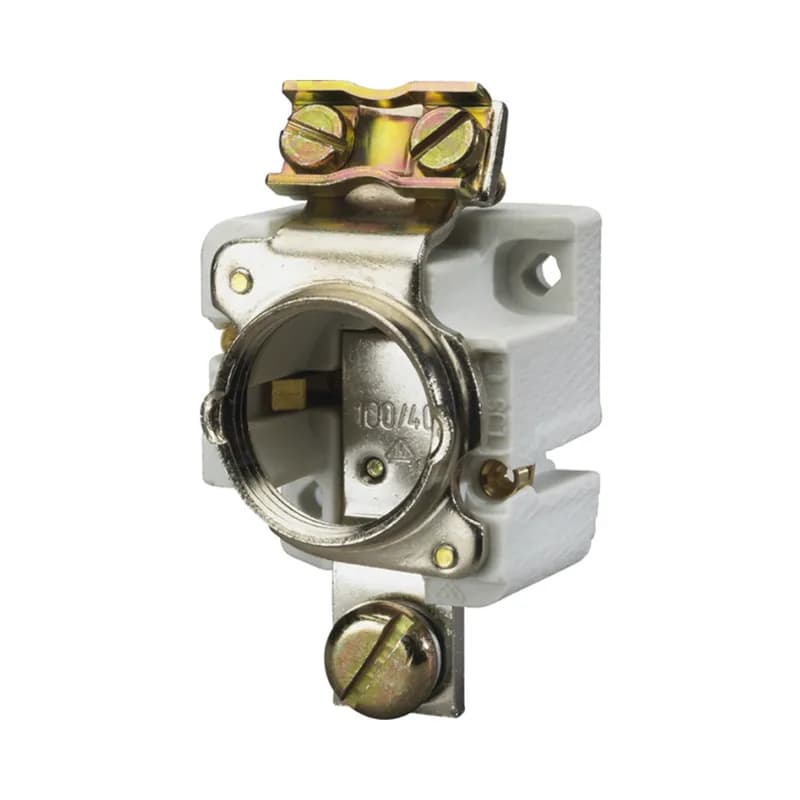 DIN Fuse base Neozed Size D03 400VAC 100A 1-Pole without touch prot. Screw mounting Clamp Strap / Screw