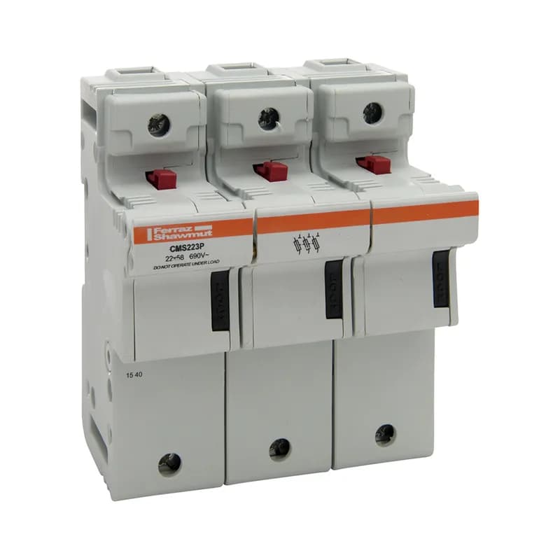 Mersen V331126 - Fuse Holder Modulostar® Size 22x58 IEC 690VAC 690VDC 3-Pole Microswitch compatible IP20