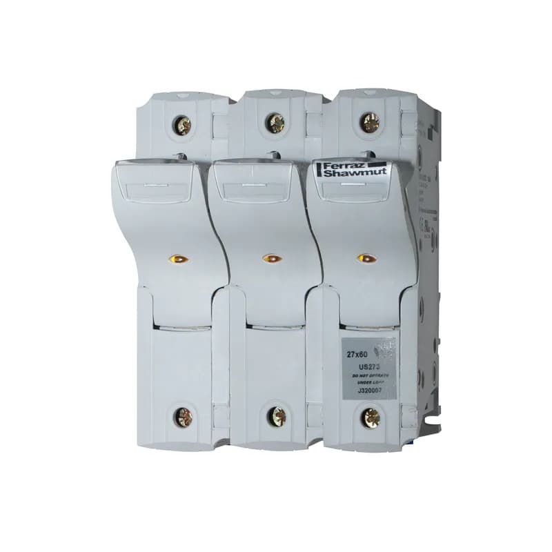 Fuse Holder UltraSafe™ 800VAC 800VDC UL Fuse size 27x60 3-Pole Faston Lugs IP20