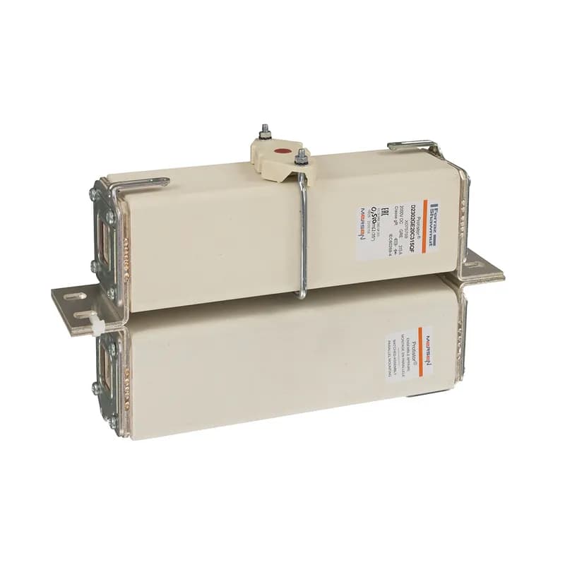 Square Body High-Speed Fuse Protistor® Size 2x302 gR 2000VDC IEC 315A With Striker L Brackets