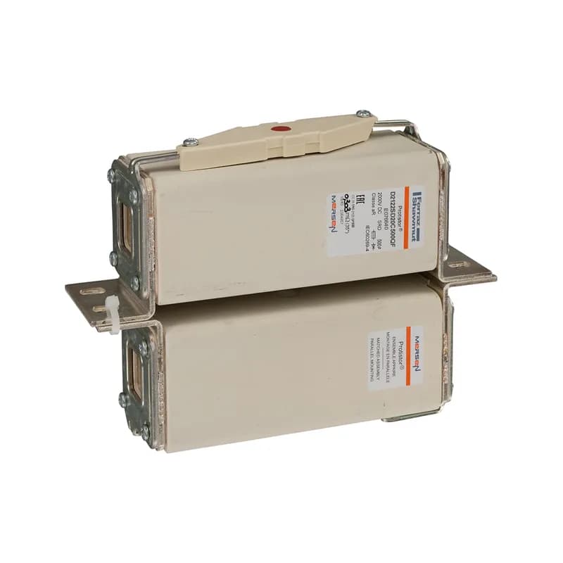 Square Body High-Speed Fuse Protistor® Size 2x122 aR 2000VDC IEC 500A With Striker L Brackets