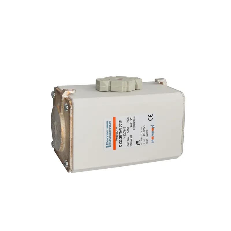 Mersen H220945 - Square Body High-Speed Fuse Protistor® Size 123 gR 750VDC IEC 750A With Striker Flush ends metric threads