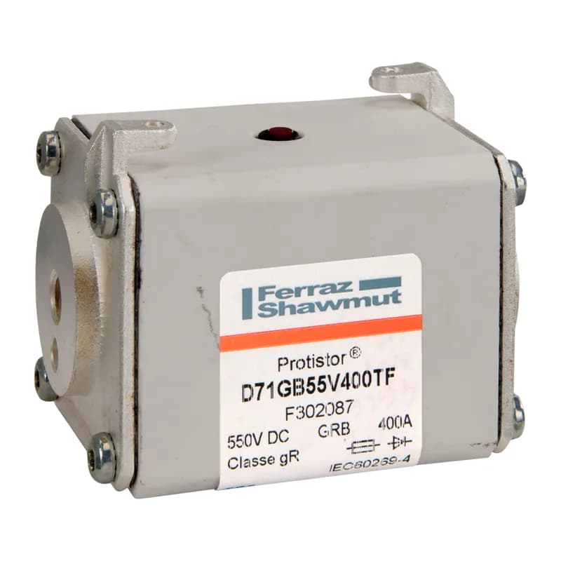 Square Body High-Speed Fuse Protistor® Size 71 gR 550VDC IEC 600VDC UL 400A With Striker Flush ends metric threads