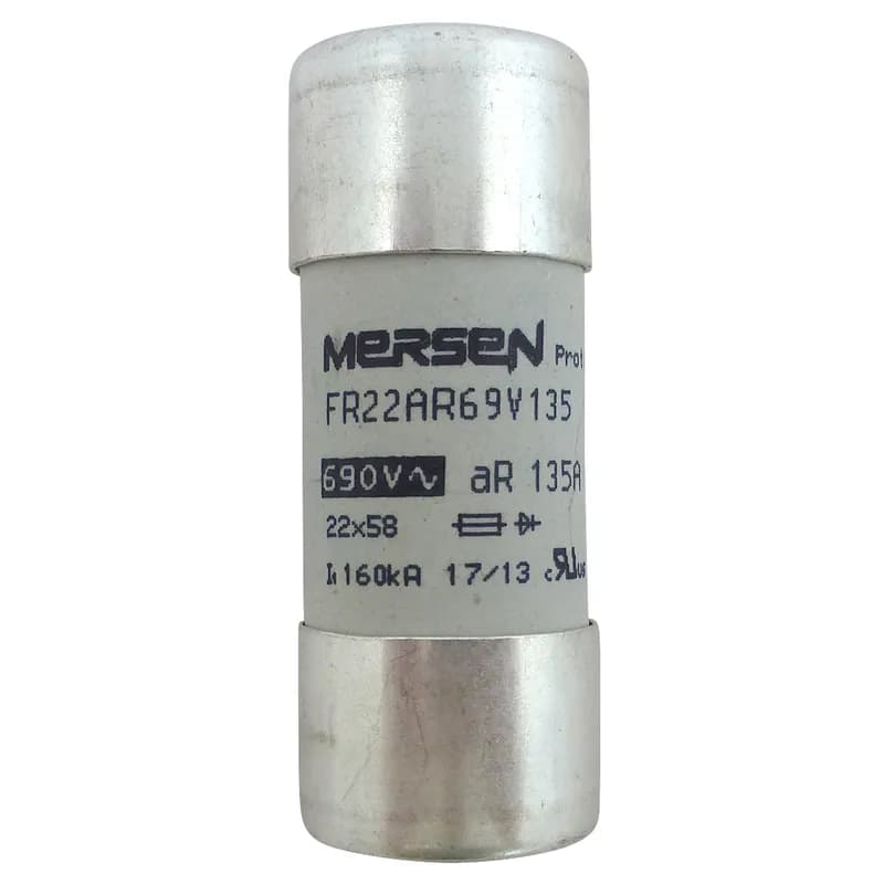 High-Speed Cylindrical Fuse Protistor® Size 22x58 aR 690VAC IEC 135A