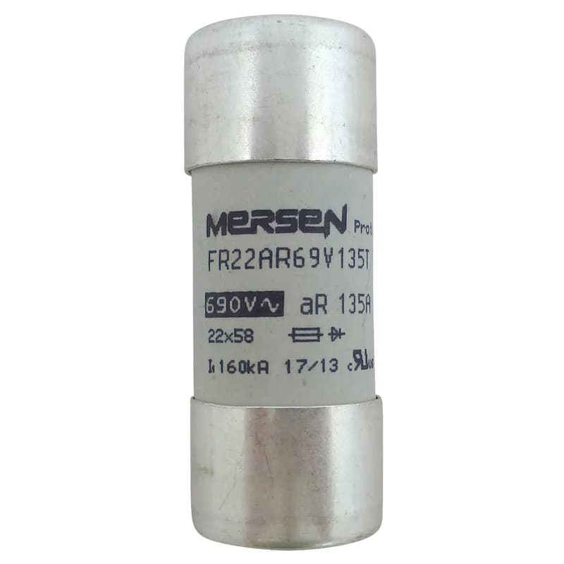 High-Speed Cylindrical Fuse Protistor® Size 22x58 aR 690VAC IEC 135A With Striker