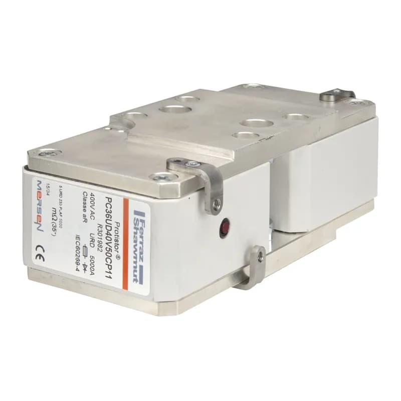 Square Body High-Speed Fuse Protistor® Size 2x33 aR 400VAC IEC 400VAC UL 5000A With Striker Plates with Metric Threaded Holes