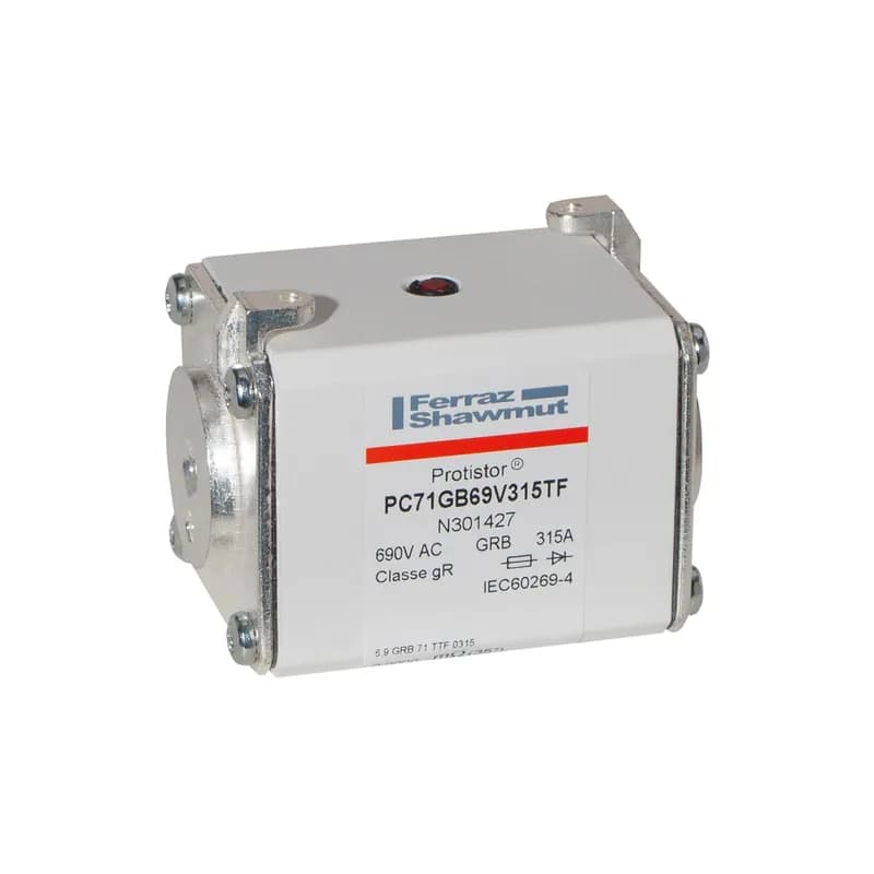 Square Body High-Speed Fuse Protistor® Size 71 gR 690VAC IEC 315A With Striker Flush ends metric threads