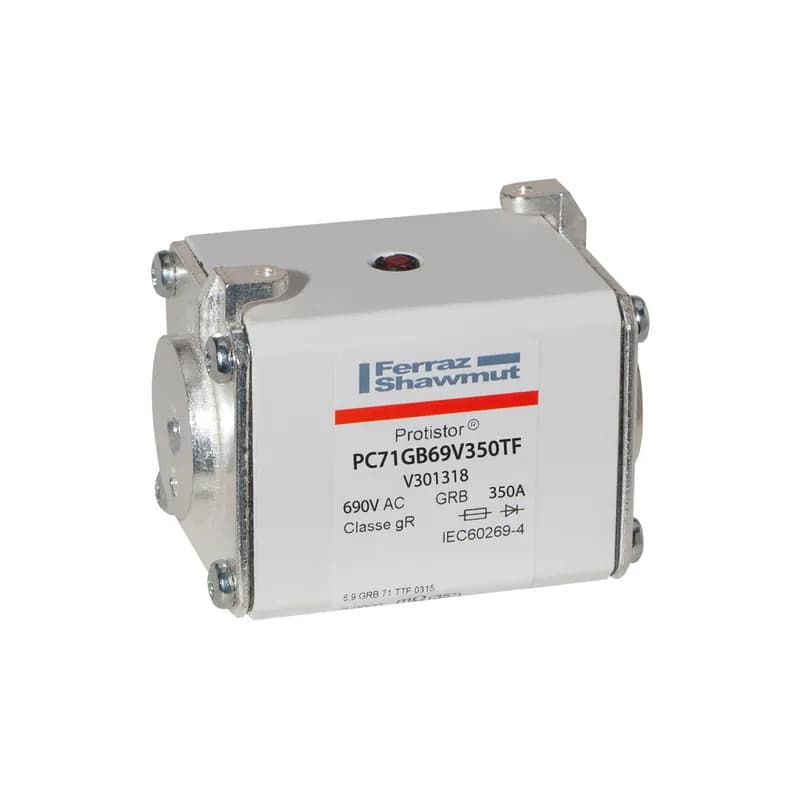 Square Body High-Speed Fuse Protistor® Size 71 gR 690VAC IEC 350A With Striker Flush ends metric threads
