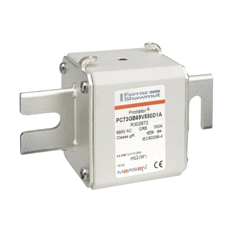 Square Body High-Speed Fuse Protistor® Size 73 gR 690VAC IEC 550A With Striker DIN 110 Blades