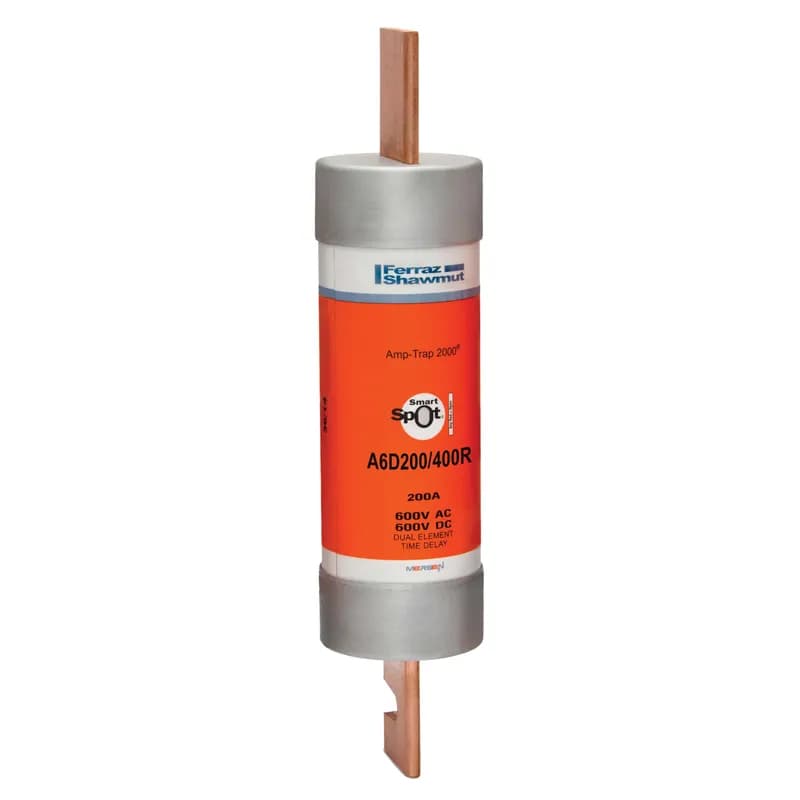 Reducer Fuse A6D-R - Class RK1 - Time-Delay 600VAC 600VDC 200A Blade SmartSpot® Amp-Trap 2000®