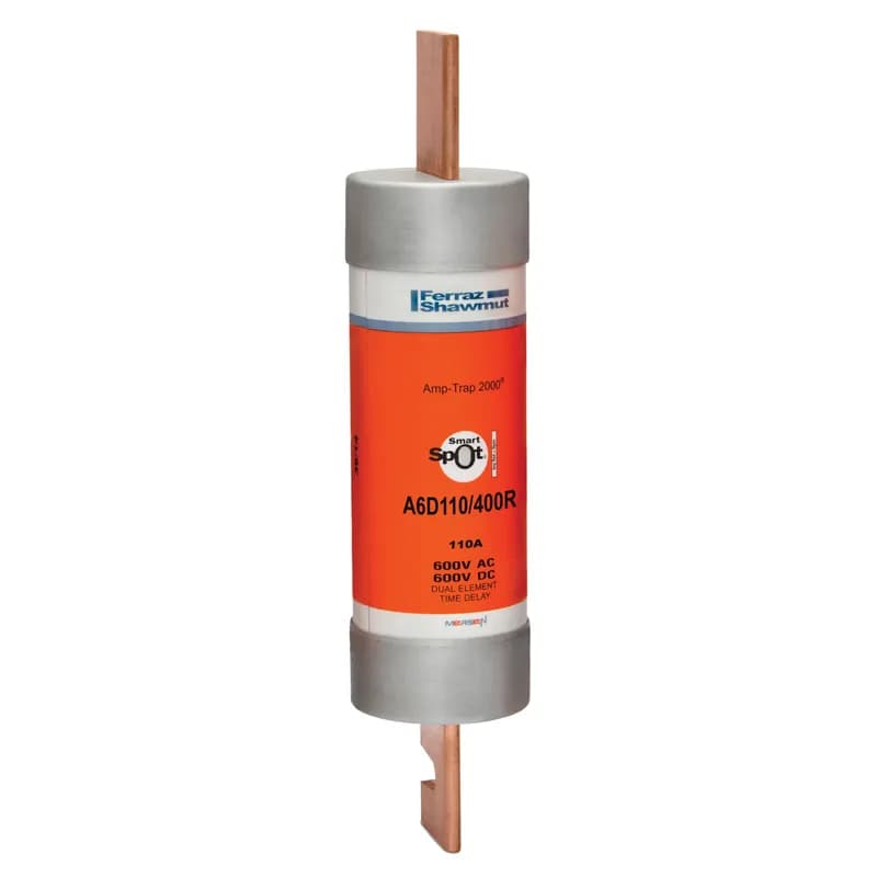Reducer Fuse A6D-R - Class RK1 - Time-Delay 600VAC 600VDC 110A Blade SmartSpot® Amp-Trap 2000®