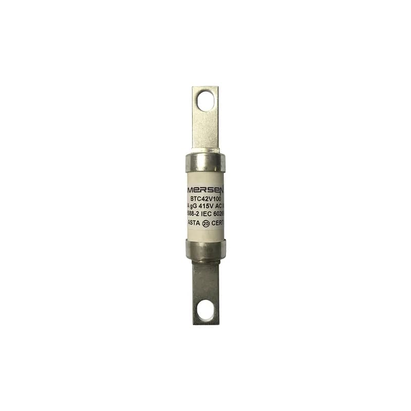 British Standard fuse-link IEC BS88 gG Type B1C 415VAC 240VDC 100A BTC Central Bolted Tag