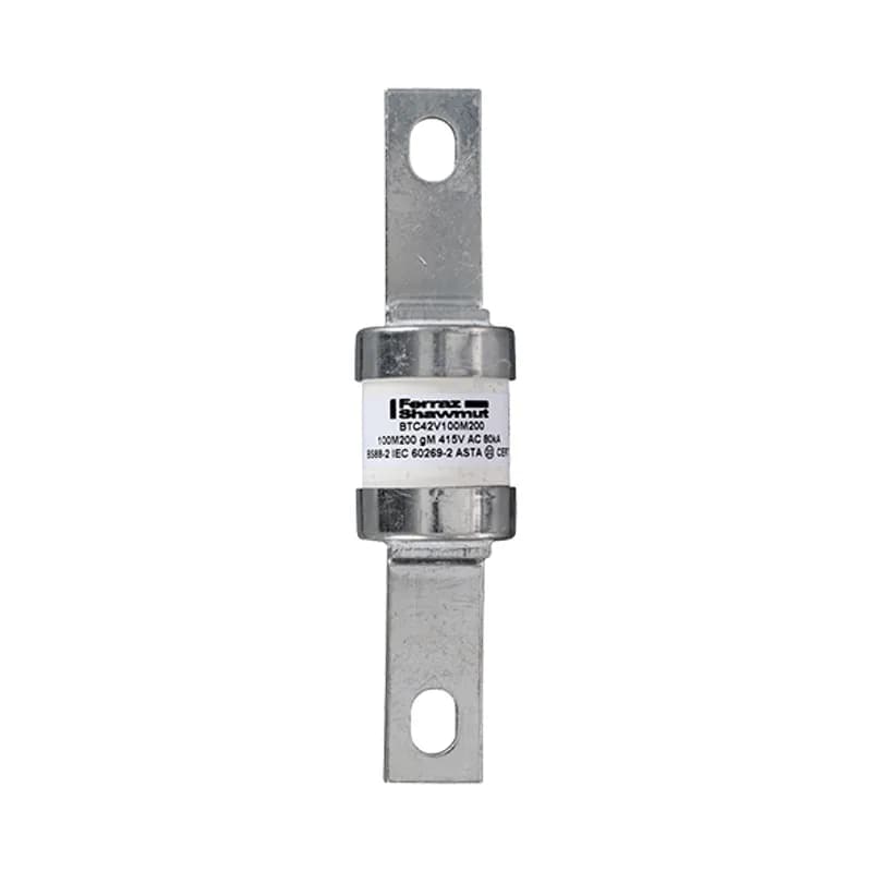 British Standard fuse-link IEC BS88 gM Type B1 415VAC 240VDC 100M200A BTC Central Bolted Tag