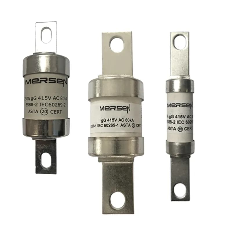 British Standard fuse-link IEC BS88 gG Type B2 415VAC 240VDC 160A BTF Central Bolted Tag