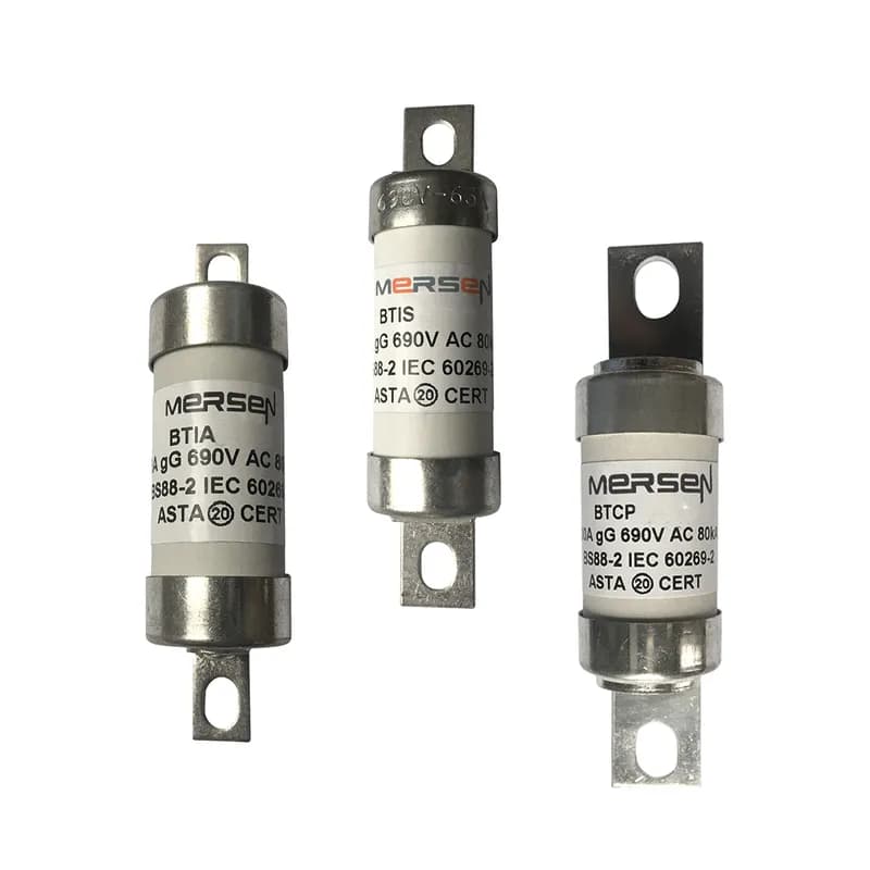 Mersen P1006585 - British Standard fuse-link IEC BS88 gG Type A3 690VAC 460VDC 40A BTIS Offset Tag