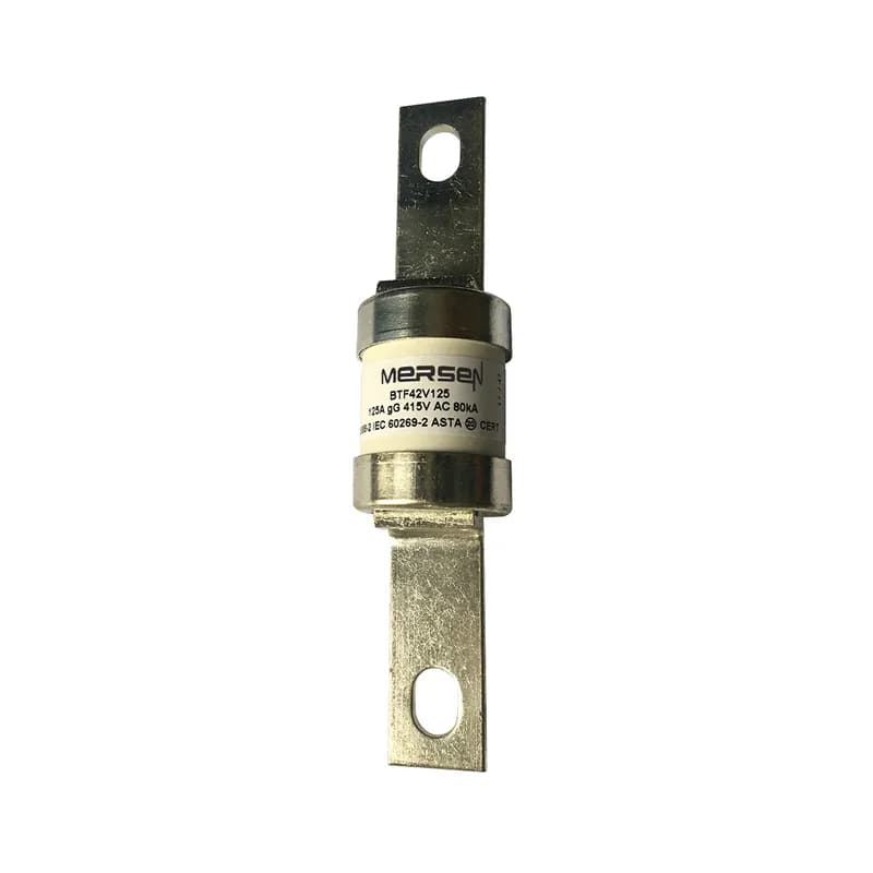 British Standard fuse-link IEC BS88 gG Type B2 415VAC 240VDC 125A BTF Central Bolted Tag