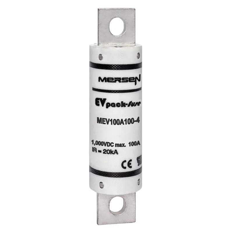 EVpack Fuse 1000VDC UL 100A Max. Rated Breaking Capacity DC: 20 kA @ 1000 V L/R ≤ 1 ms Bolted