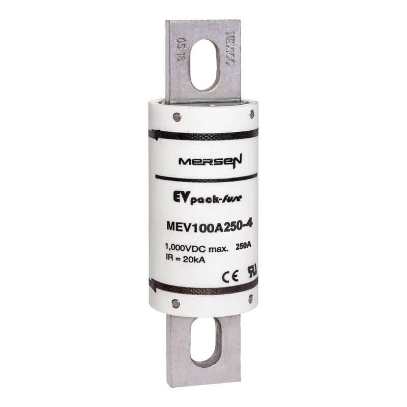 EVpack Fuse 1000VDC UL 250A Max. Rated Breaking Capacity DC: 20 kA @ 1000 V L/R ≤ 1 ms Bolted