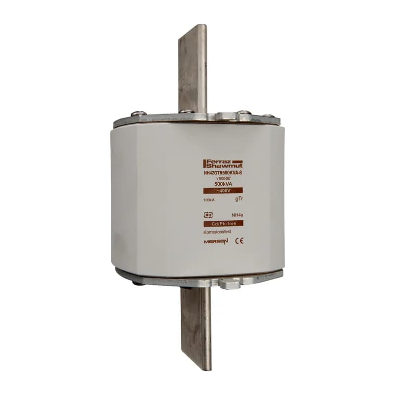 DIN NH Standard fuse-link gTr Size NH4a 400VAC 722A 500KVA live tags Top indicator Body width 98 mm