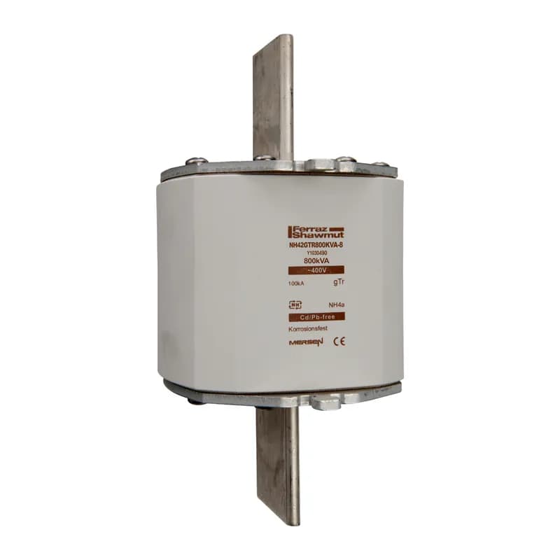 DIN NH Standard fuse-link gTr Size NH4a 400VAC 1155A 800KVA live tags Top indicator Body width 98 mm