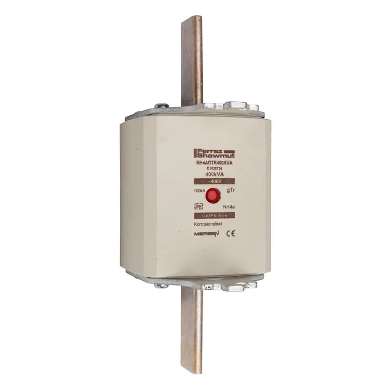 DIN NH Standard fuse-link gTr Size NH4a 400VAC 1443A 100KVA live tags Center indicator Body width 98 mm