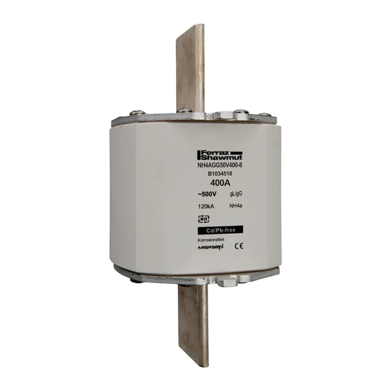 DIN NH Standard fuse-link gG Size NH4a 500VAC 250VDC 400A live tags Top indicator Body width 100.10 mm