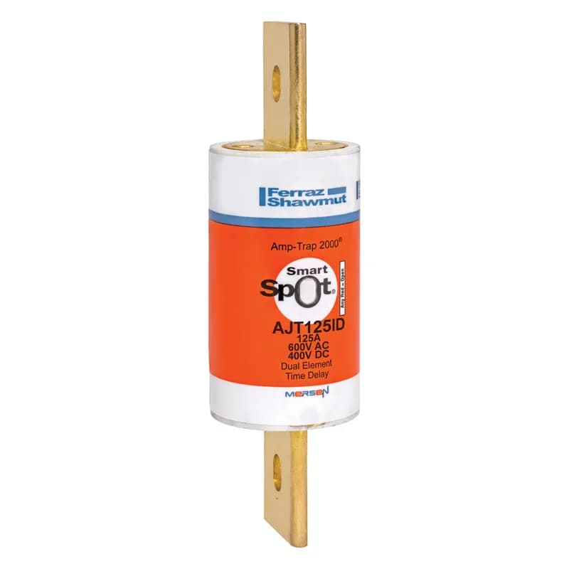 Mersen AJT125ID - Fuse AJT - Class J - Time-delay 600VAC 400VDC 125A Blade SmartSpot® Amp-Trap 2000®
