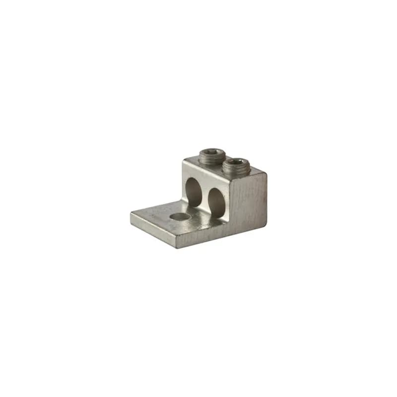 NSI Industries 2-600T - 2 Port Aluminum Lug 600 MCM - 2 AWG Aluminum Double Lugs are versatile and reuseable set screw connectors made of 6061T-6 aluminum alloy. Electro tin plated for low contact resistance. Suitable for use with both copper and aluminum conductors. Rated 600 volts, 90 degrees C. UL 486A/B Listed.
